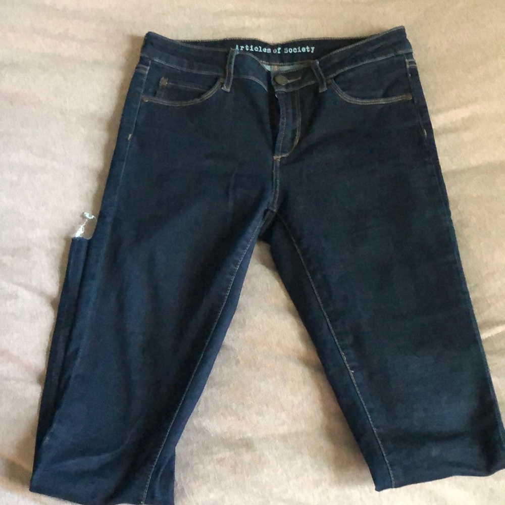 Articles of Society raw hem skinny jeans